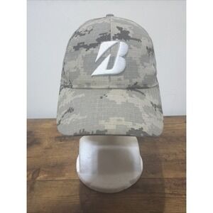 Bridgestone Golf Digital Camo Snapback Hat Cap American Flag Side Embroidered